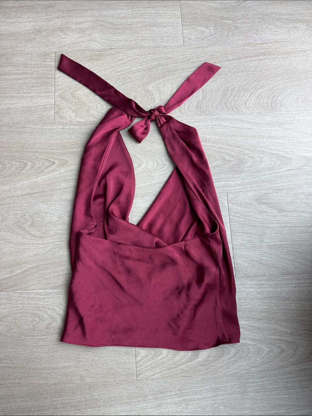 Aritzia Martini Satin Halter Top - Picture 3 of 4